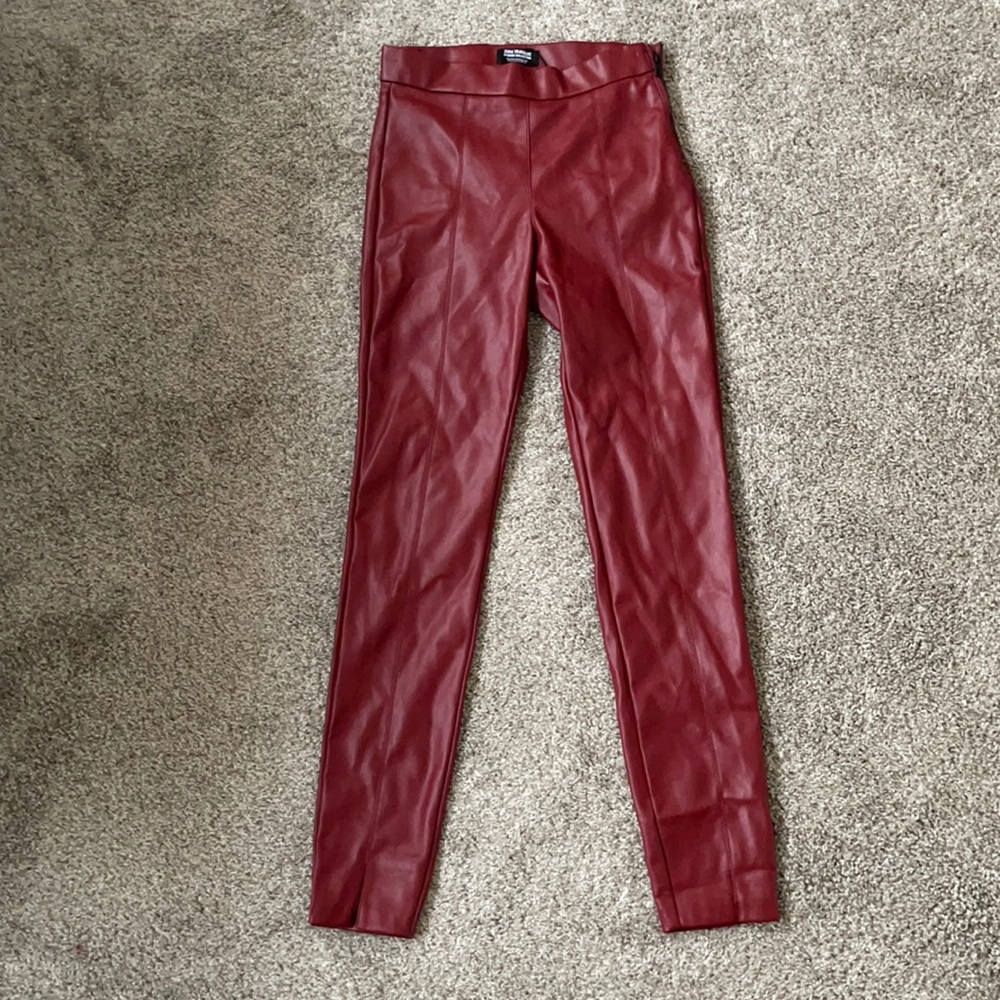 Burgundy Pleather Pants! ❤️